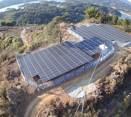 Mountain slope for solar mounting system