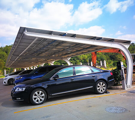 Solar carport mounting 